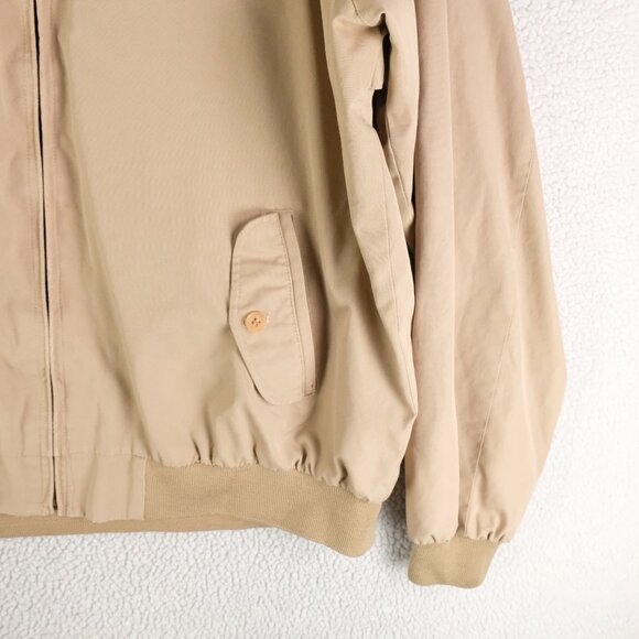 Vintage Izod Lacoste Herrington Jacket Mens Extra Large Beige Bomber Oversized - Picture 4 of 12